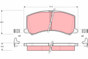 GDB3091 Sada brzdových destiček, kotoučová brzda TRW