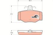 GDB3092 Brzdové destičky COTEC TRW