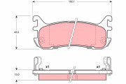 GDB3129 Sada brzdových destiček, kotoučová brzda TRW