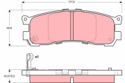 GDB3179 Sada brzdových destiček, kotoučová brzda TRW