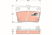 GDB3279 Brzdové destičky COTEC TRW