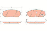 GDB3297 Sada brzdových destiček, kotoučová brzda COTEC TRW