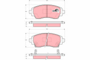 GDB3333 Sada brzdových destiček, kotoučová brzda COTEC TRW