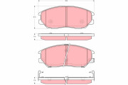 GDB3360 Sada brzdových destiček, kotoučová brzda TRW