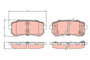 GDB3421 Sada brzdových destiček, kotoučová brzda COTEC TRW