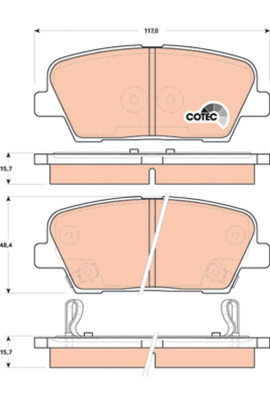 GDB3499 Brzdové destičky COTEC TRW