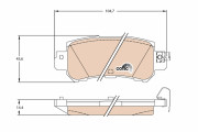 GDB3539 Sada brzdových destiček, kotoučová brzda COTEC TRW