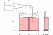 GDB363 Sada brzdových destiček, kotoučová brzda TRW