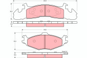 GDB4007 Sada brzdových destiček, kotoučová brzda TRW