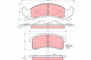 GDB4054 Sada brzdových destiček, kotoučová brzda TRW