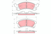 GDB4097 Sada brzdových destiček, kotoučová brzda TRW