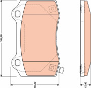 GDB4171 Sada brzdových destiček, kotoučová brzda TRW