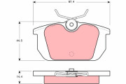 GDB466 Sada brzdových destiček, kotoučová brzda TRW