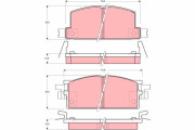 GDB780 Sada brzdových destiček, kotoučová brzda TRW