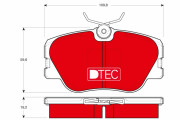 GDB818DTE Sada brzdových destiček, kotoučová brzda DTEC COTEC TRW