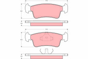 GDB867 Sada brzdových destiček, kotoučová brzda TRW