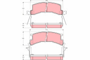 GDB937 Sada brzdových destiček, kotoučová brzda TRW