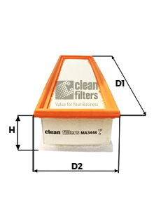 MA3448 Vzduchový filtr CLEAN FILTERS