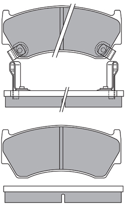 ASN-2176 Sada brzdových destiček, kotoučová brzda AISIN