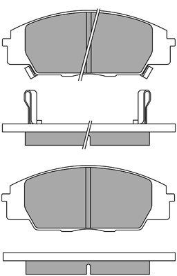 ASN-2183 Sada brzdových destiček, kotoučová brzda AISIN