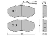 BPFI-1010 Sada brzdových destiček, kotoučová brzda AISIN