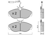 BPFI-1011 Sada brzdových destiček, kotoučová brzda AISIN