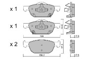 BPHO-1006 Sada brzdových destiček, kotoučová brzda AISIN