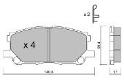 BPLX-1003 Sada brzdových destiček, kotoučová brzda AISIN