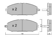 BPNI-1918 Sada brzdových destiček, kotoučová brzda AISIN