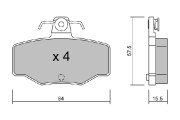 BPNI-2901 Sada brzdových destiček, kotoučová brzda AISIN