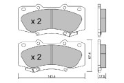 BPTO-1012 Sada brzdových destiček, kotoučová brzda AISIN