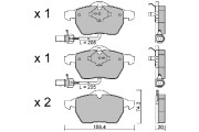 BPVW-1010 Sada brzdových destiček, kotoučová brzda AISIN