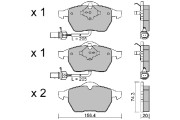 BPVW-1014 Sada brzdových destiček, kotoučová brzda AISIN