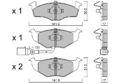 BPVW-1027 Sada brzdových destiček, kotoučová brzda AISIN