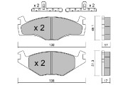 BPVW-1035 Sada brzdových destiček, kotoučová brzda AISIN