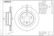 L6R952S Brzdový kotouč Premium Advics AISIN