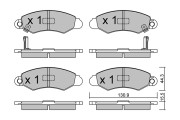 BPSZ-1002 Sada brzdových destiček, kotoučová brzda AISIN