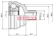 6206 Sada kloubů, hnací hřídel KAMOKA