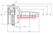 6634 Sada kloubů, hnací hřídel KAMOKA