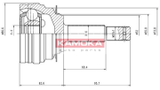 7098 Sada kloubů, hnací hřídel KAMOKA