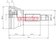 7350 Sada kloubů, hnací hřídel KAMOKA