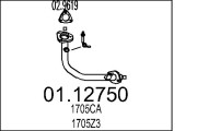 01.12750 Výfuková trubka MTS