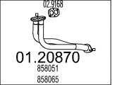 01.20870 Výfuková trubka MTS