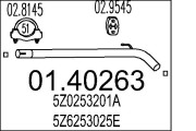 01.40263 Výfuková trubka MTS