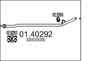 01.40292 Výfuková trubka MTS