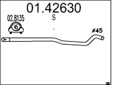 01.42630 Výfuková trubka MTS