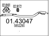 01.43047 Výfuková trubka MTS