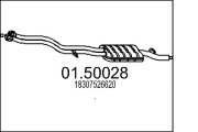 01.50028 Střední tlumič výfuku MTS