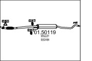 01.50119 Střední tlumič výfuku MTS