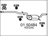 01.50484 Střední tlumič výfuku MTS